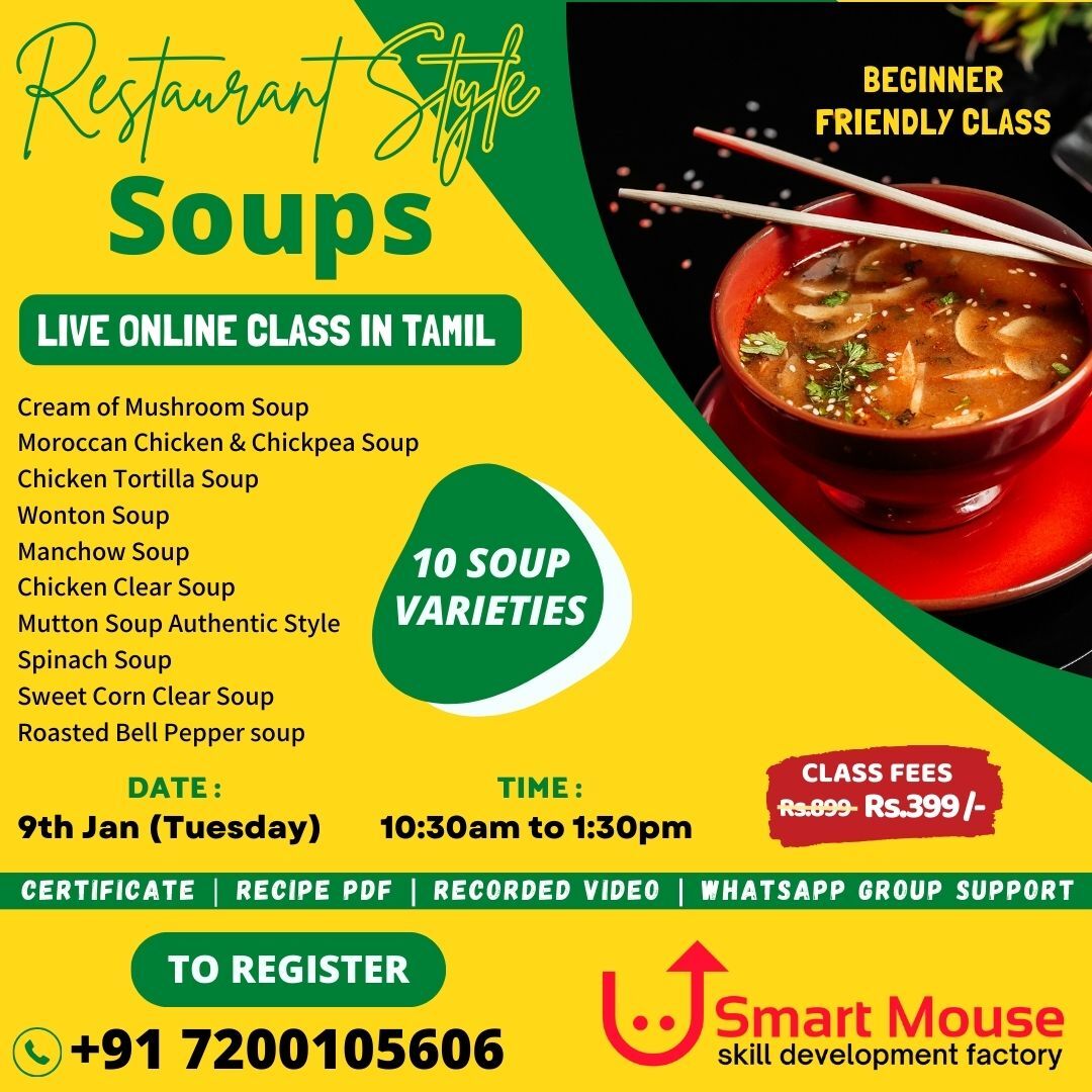 Restaurant Style Soups Class Restaurant Style Soups Online Class