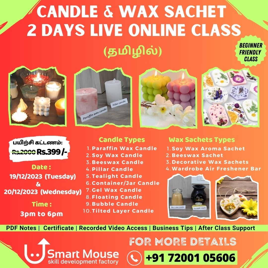 Candle and Wax Sachets Making Class Candle and Wax Sachets Making