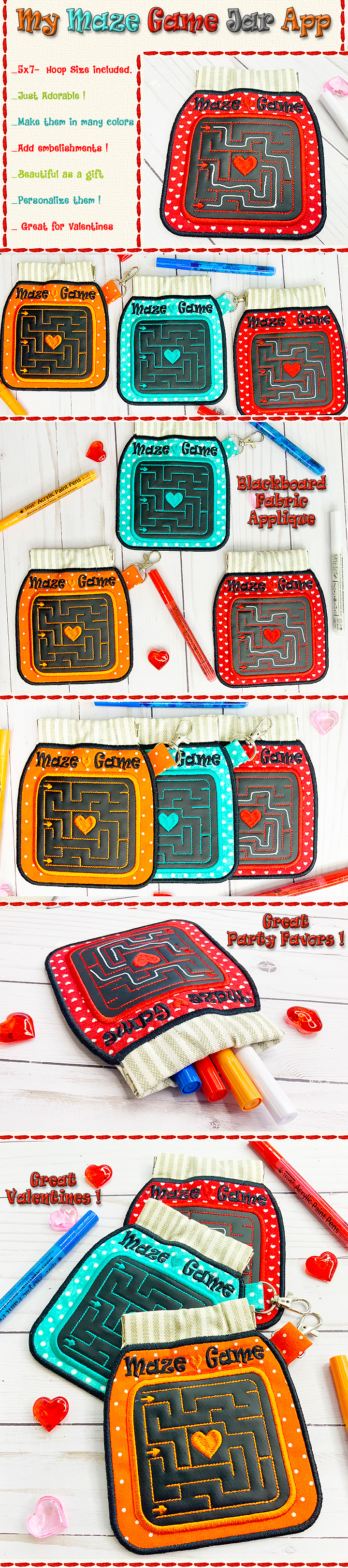 My Maze Game Jar Applique Smart Needle