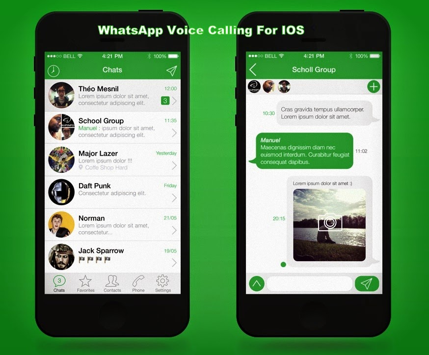 WhatsApp permits iOS users to perform voice calls