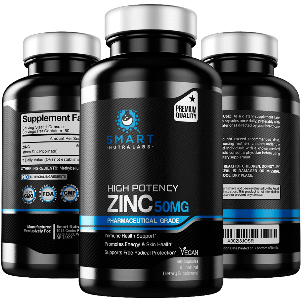 High Potency Zinc Picolinate 50MG Pharmaceutical Grade Vegan Zinc