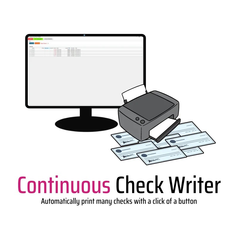 Continuous Check Writer WORKING SMART