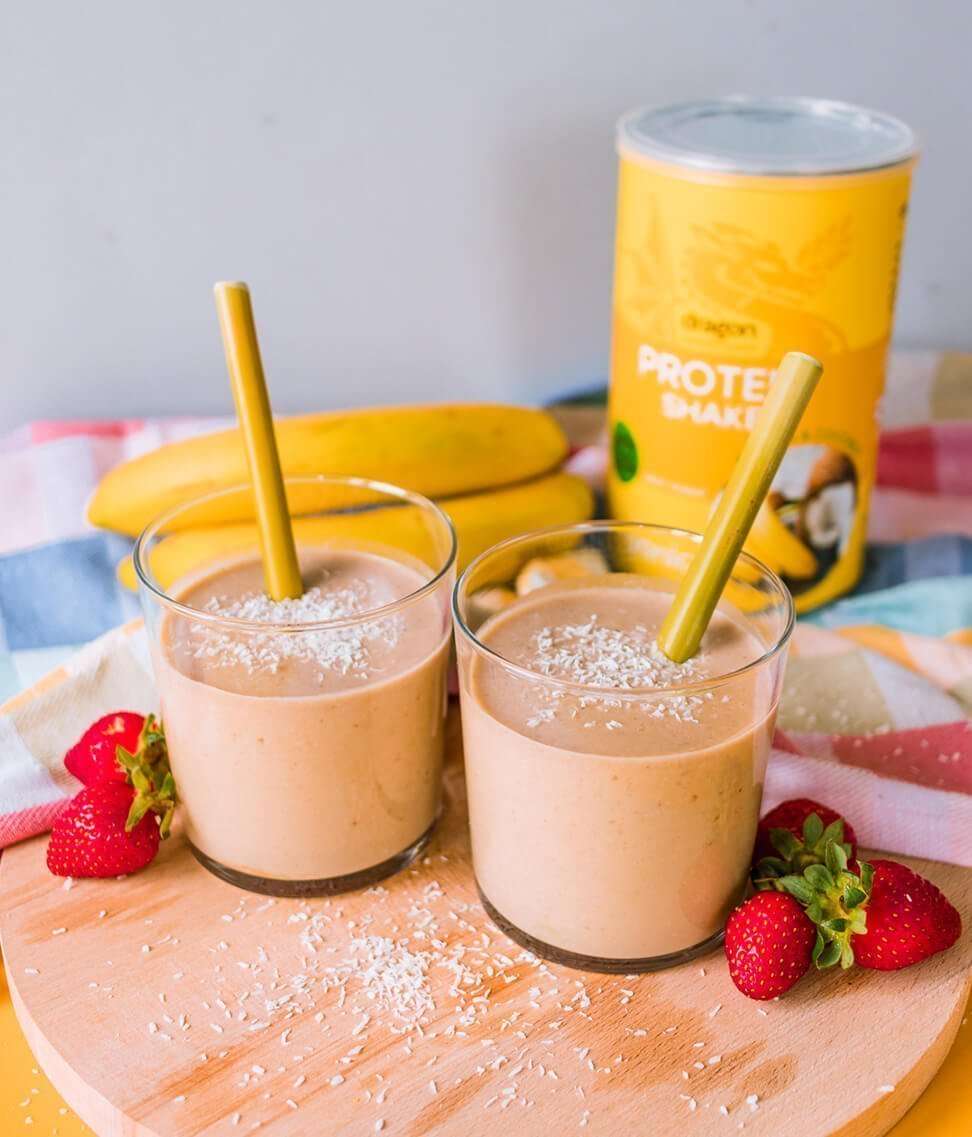 Protein Shake Banana and Coconut, with erythritol, Dragon Superfoods
