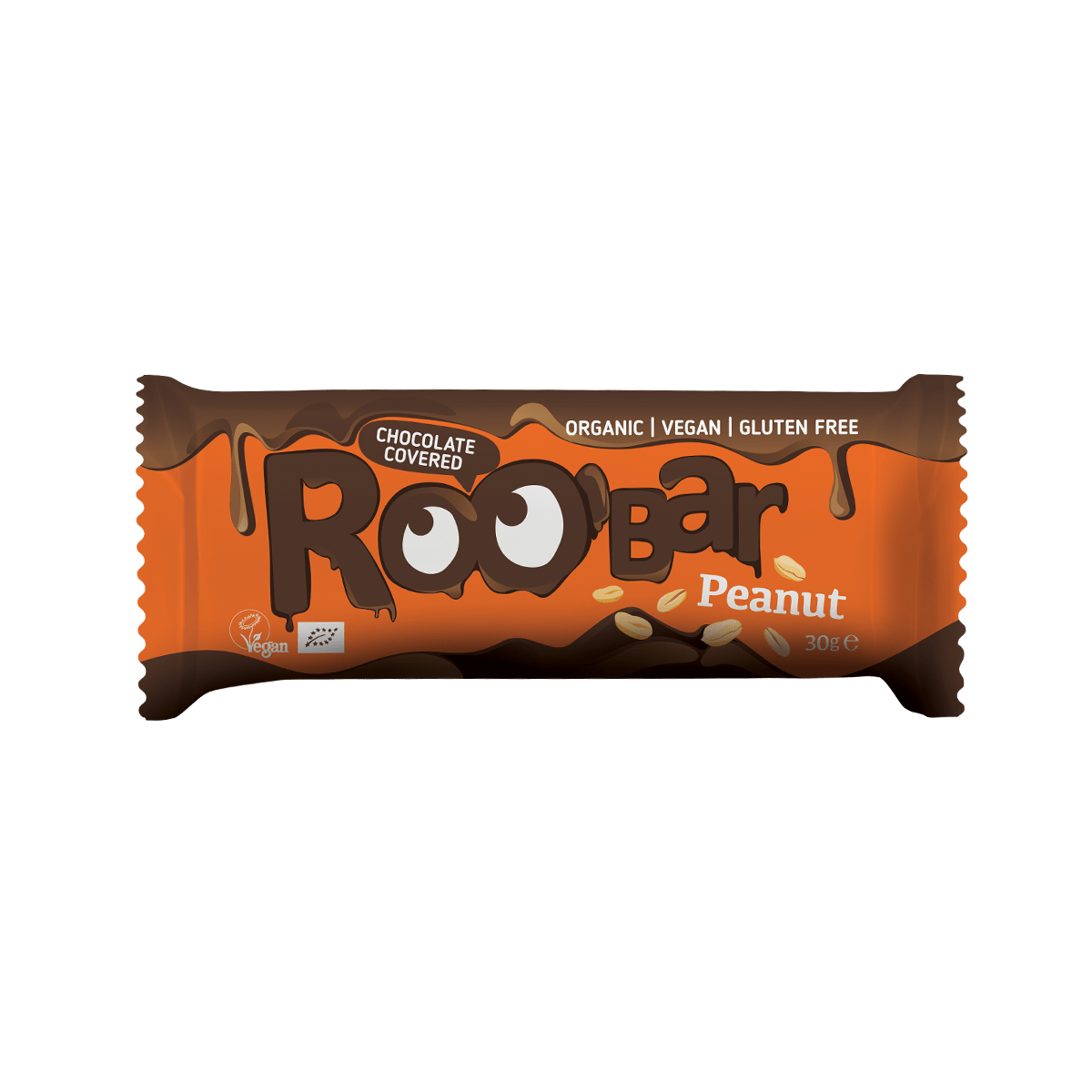 Chocolate Covered Peanut Bar, Roobar, Full Box 16x30g