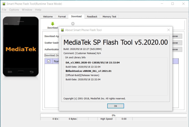 SP Flash Tool version 5.2020 download SP Flash Tool v5.2104