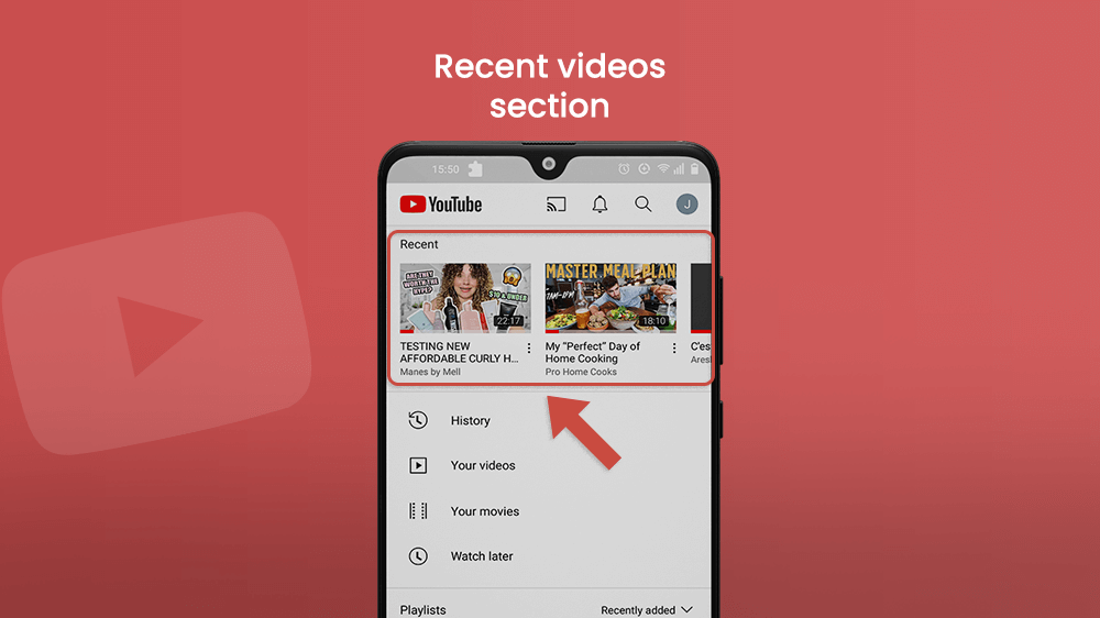 YouTube Watch History Smartphone Tutorials