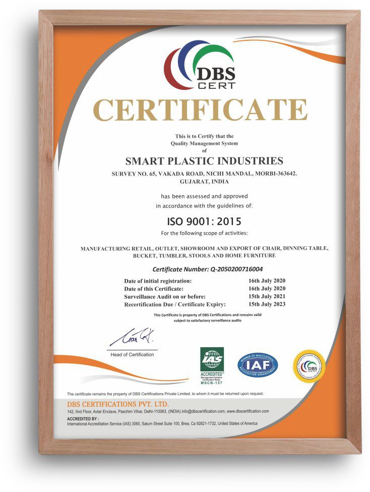 Certificates Smart Plastic Industries