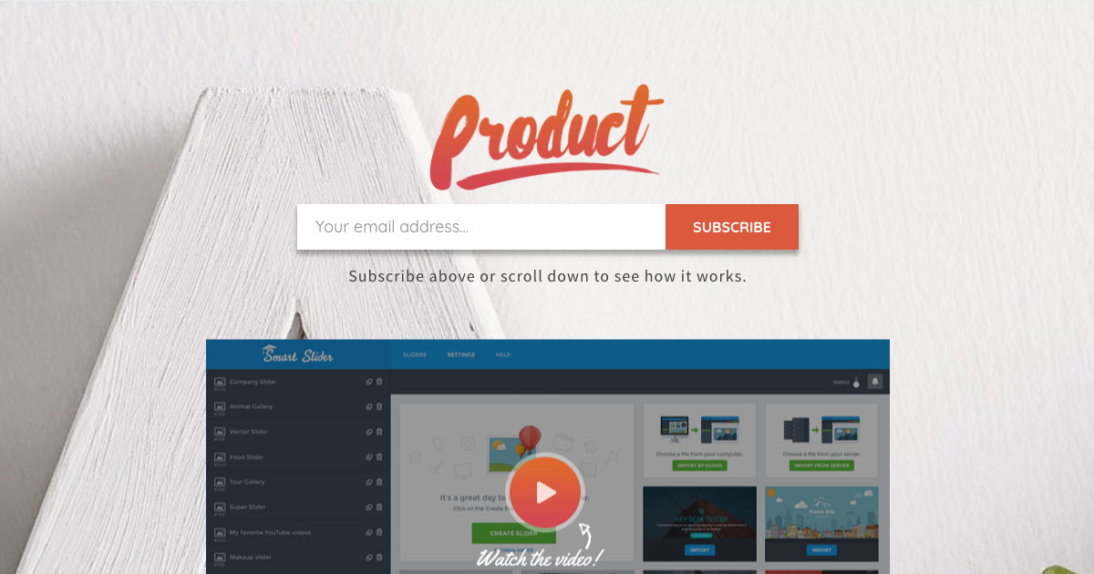 Subscribe — Smart Slider 3 — WordPress Plugin