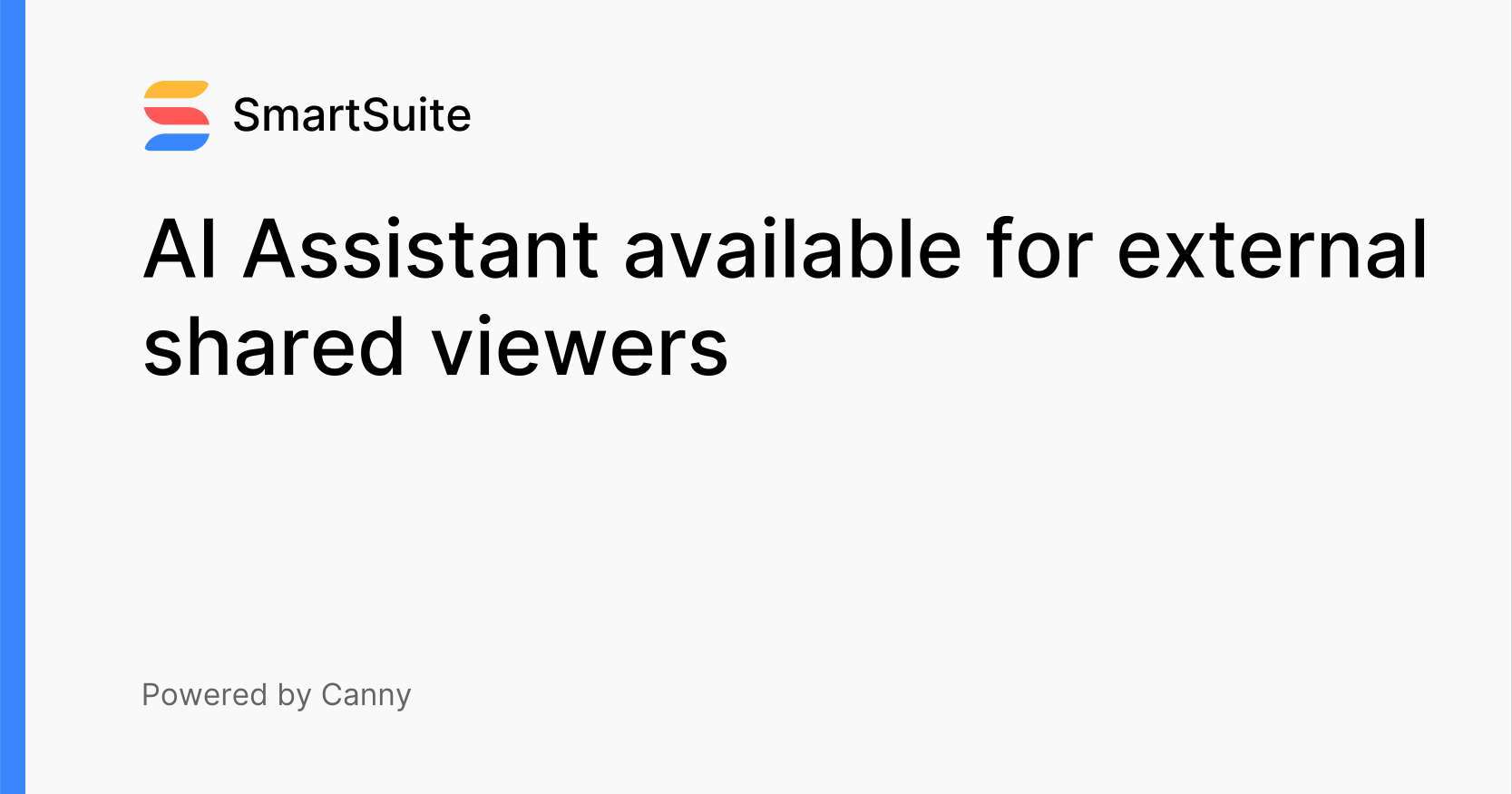 AI Assistant available for external shared viewers Voters SmartSuite