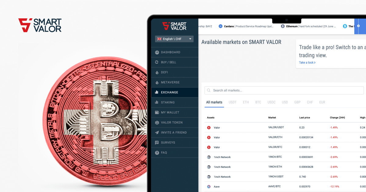 SMART VALOR Invest in a broad range of digital assets, including Bitcoin & Ethereum — safe