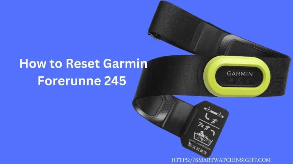 How To Reset Garmin Forerunner 245 Smartwatch Insight