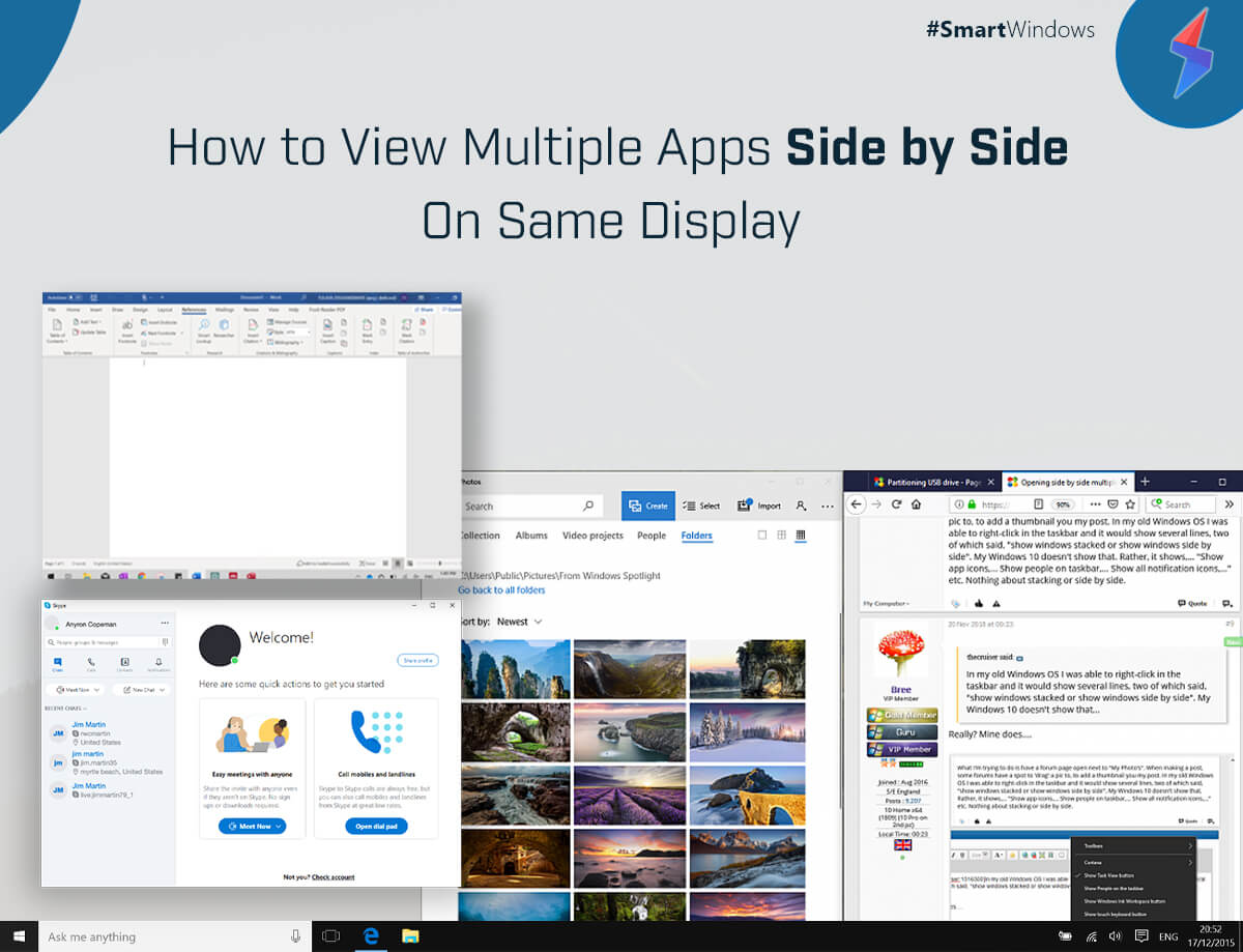 How to View Multiple Apps Side by Side On Same Display SmartWindows