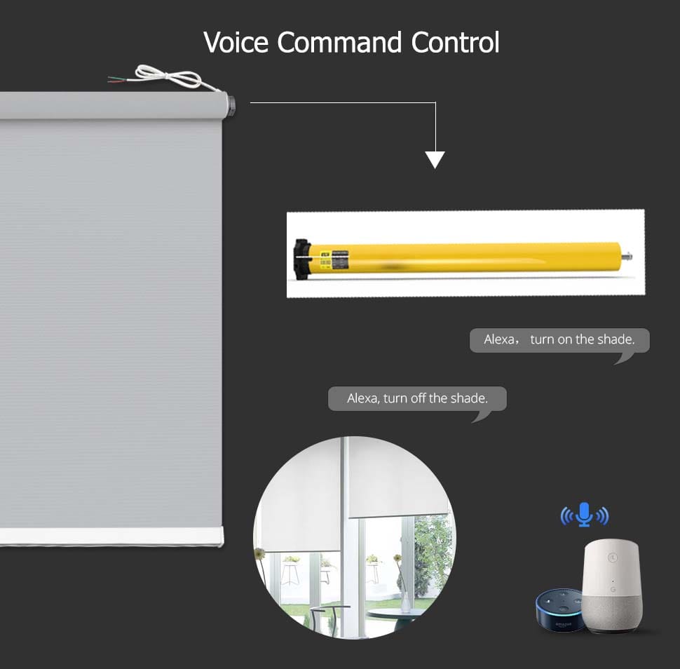 Smart Roller Shade Motor Kit 2 Meter Roller, Tubular Motor & RF