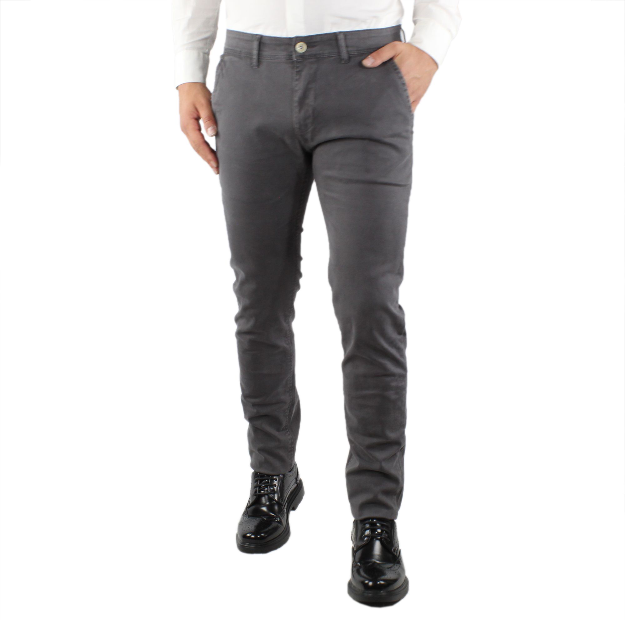 Pantaloni Uomo Invernali Chino Slim Fit Pantalone Tasca