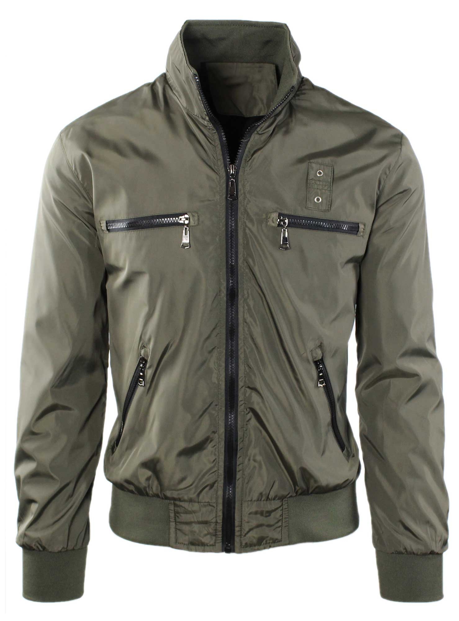 Giubbotto Uomo Leggero Impermeabile Giacca a Vento Slim