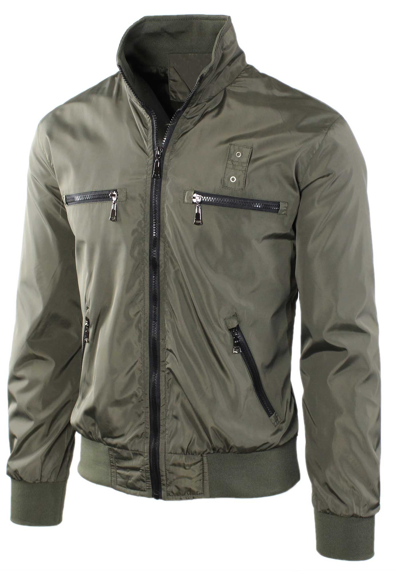 Giubbotto Uomo Leggero Impermeabile Giacca a Vento Slim