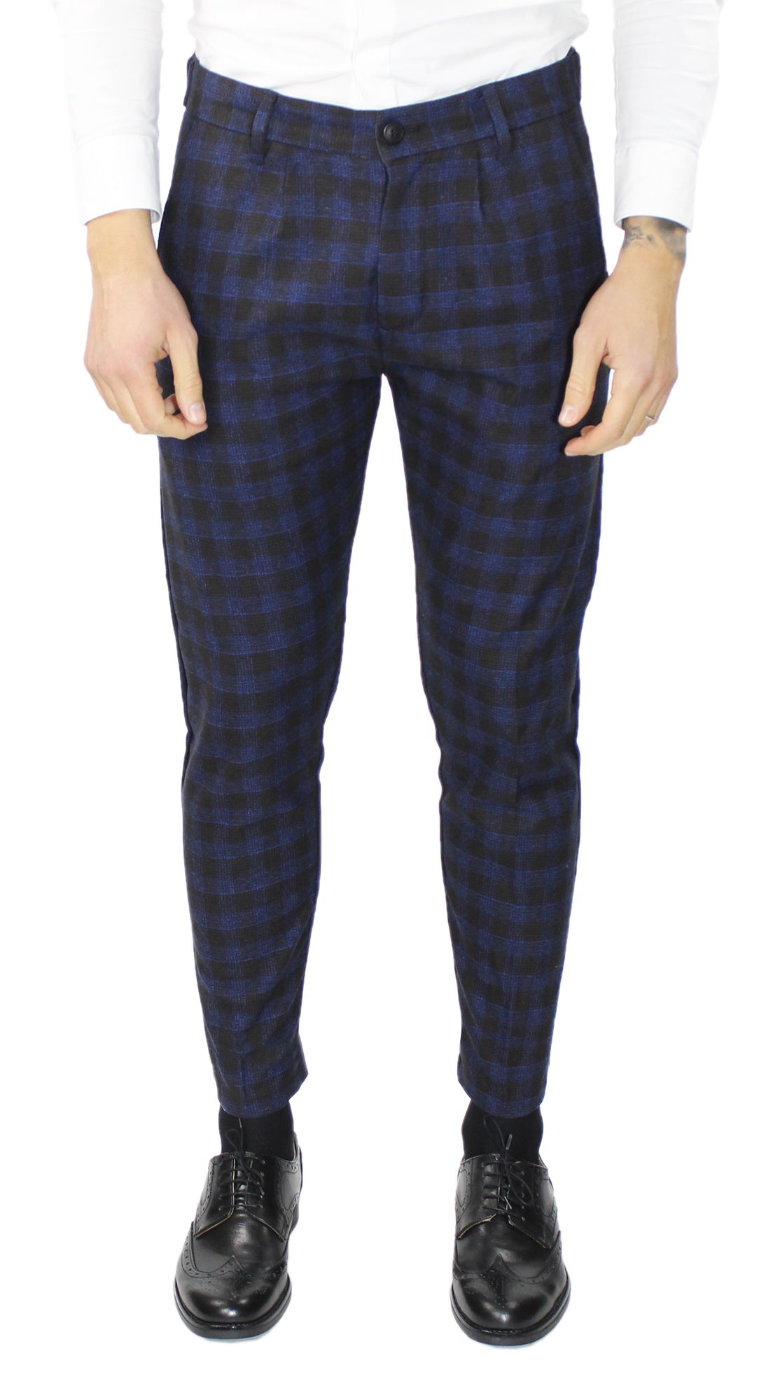 Pantaloni Uomo Invernali a Quadri Eleganti Pantalone