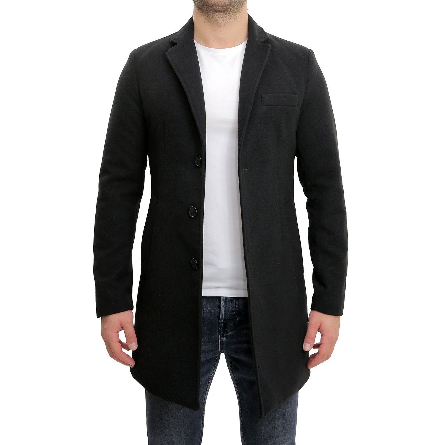 Cappotto Giubbotto Uomo Lana Invernale Elegante Giacca