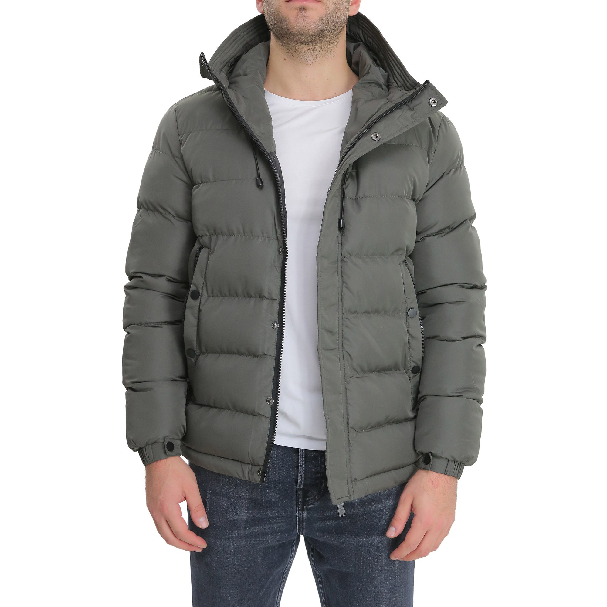 Giubbotto Uomo Verde Invernale Piumino Giubbino con