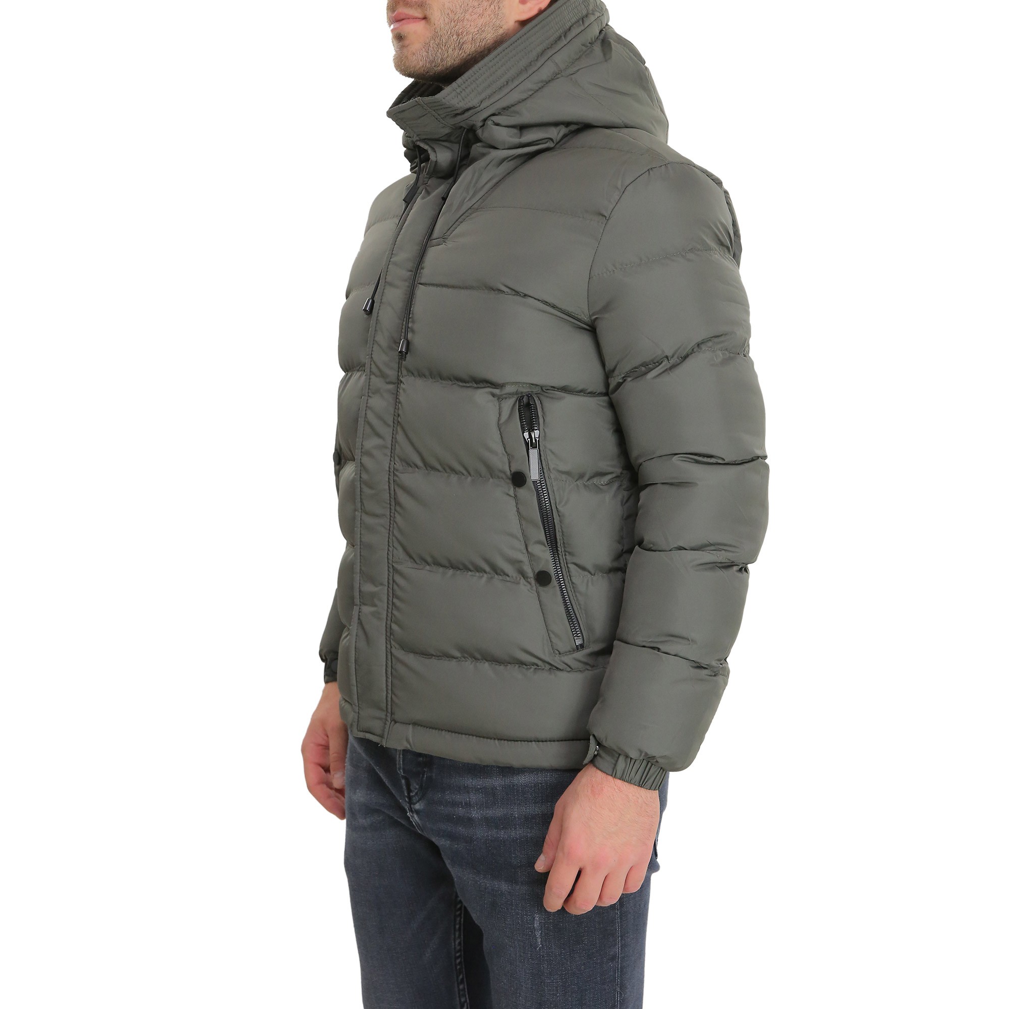 Giubbotto Uomo Verde Invernale Piumino Giubbino con