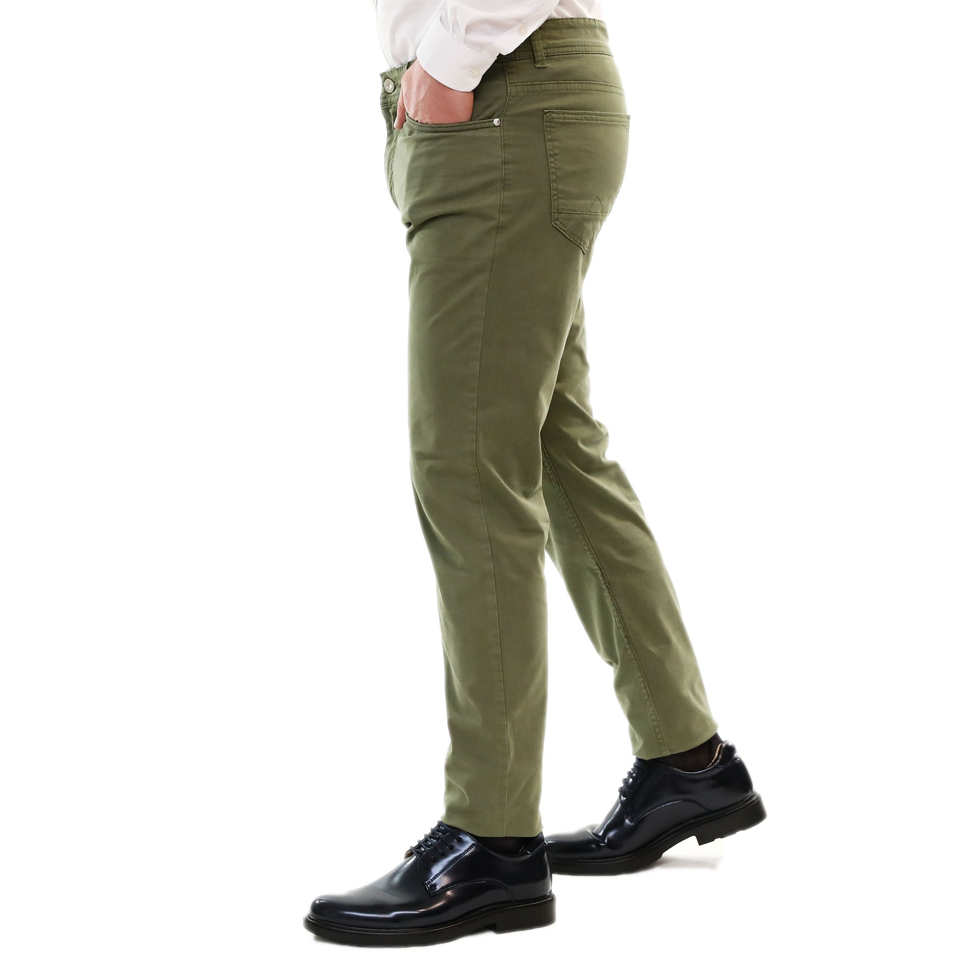 Pantalone Uomo Cotone Estivo Leggero Chino Slim Casual