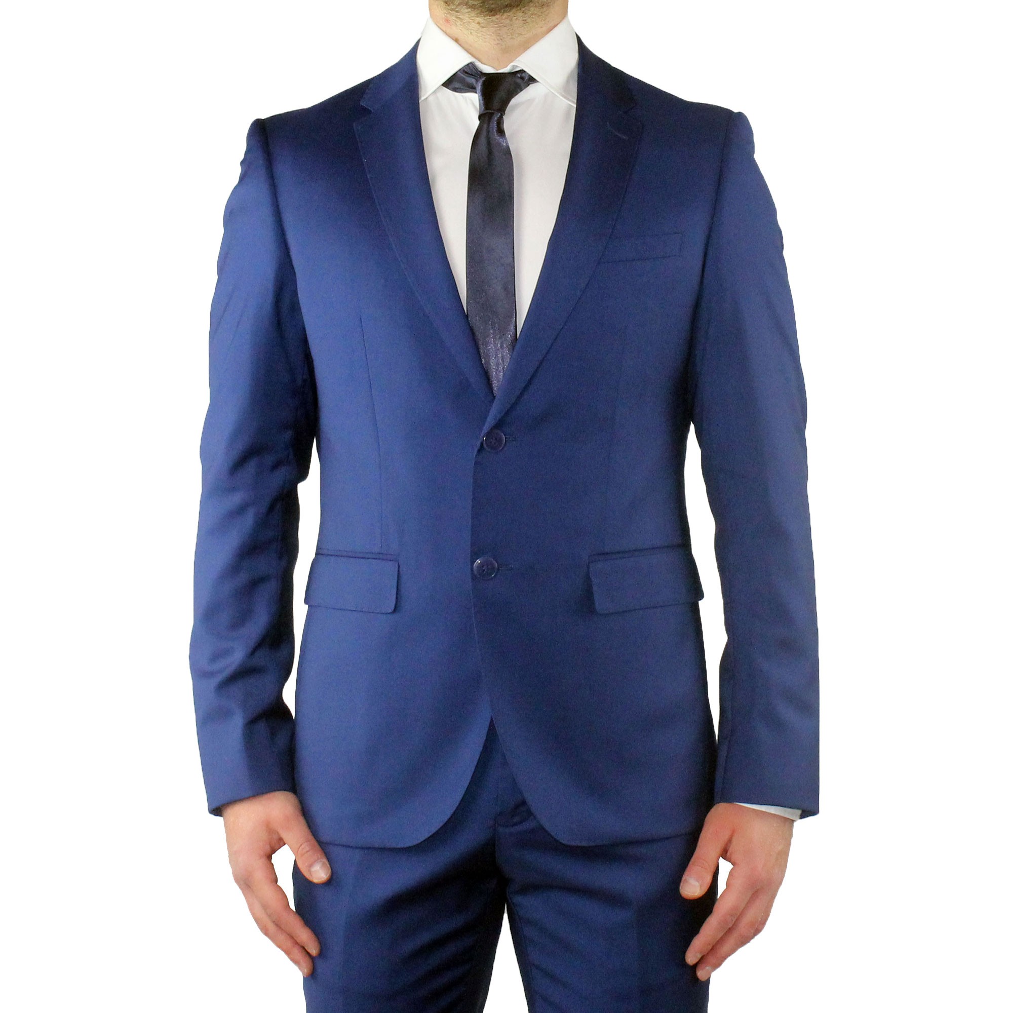 Abito Uomo Elegante Blu Vestito Completo Estivo Cerimonia