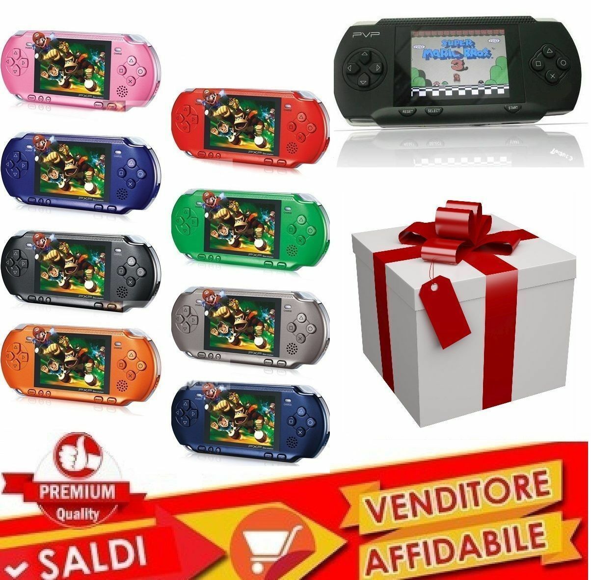 CONSOLE PORTATILE PVP VIDEOGIOCO CON TANTISSIMI GIOCHI PER