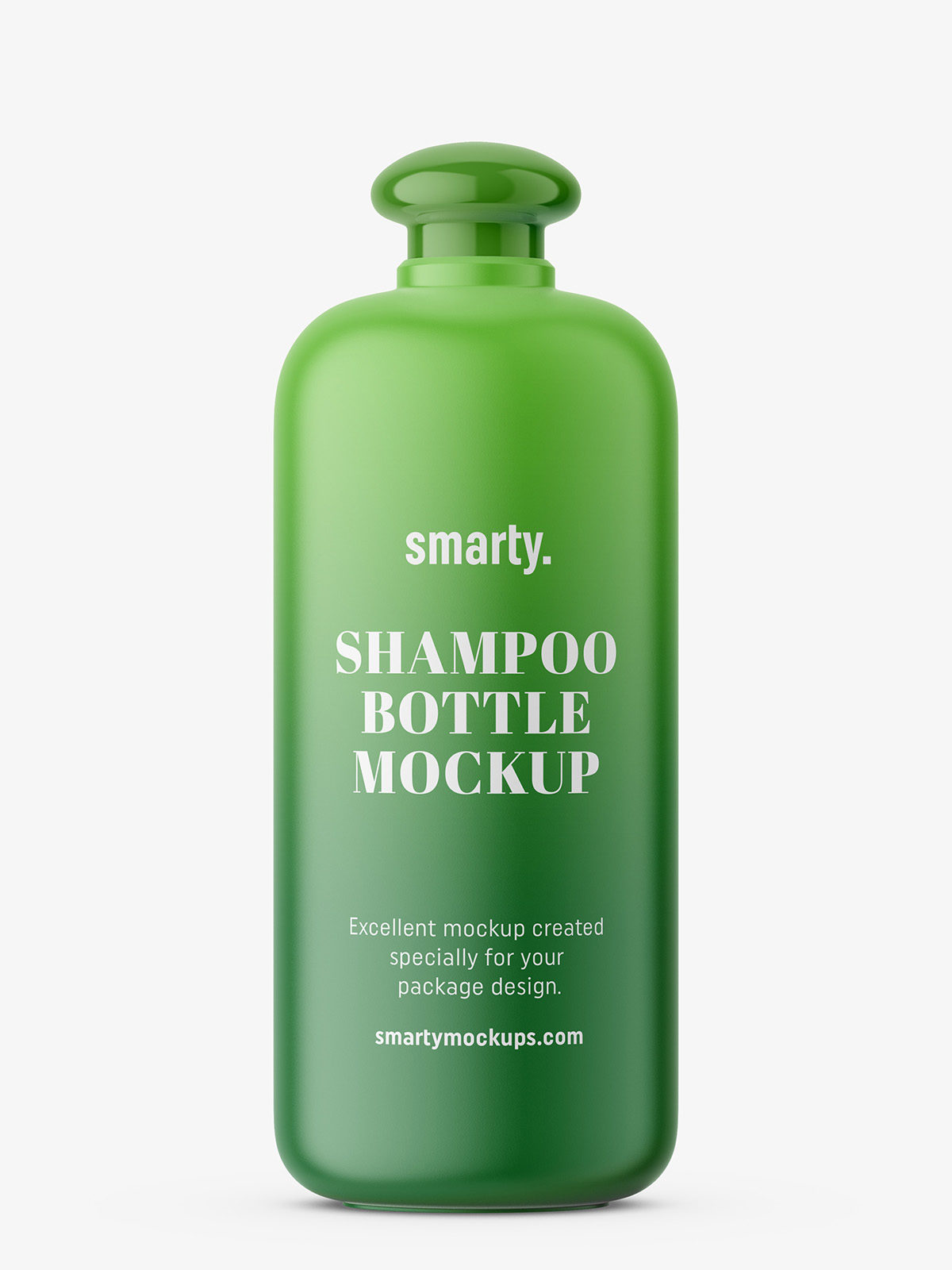 Shampoo bottle with oval closure Smarty Mockups