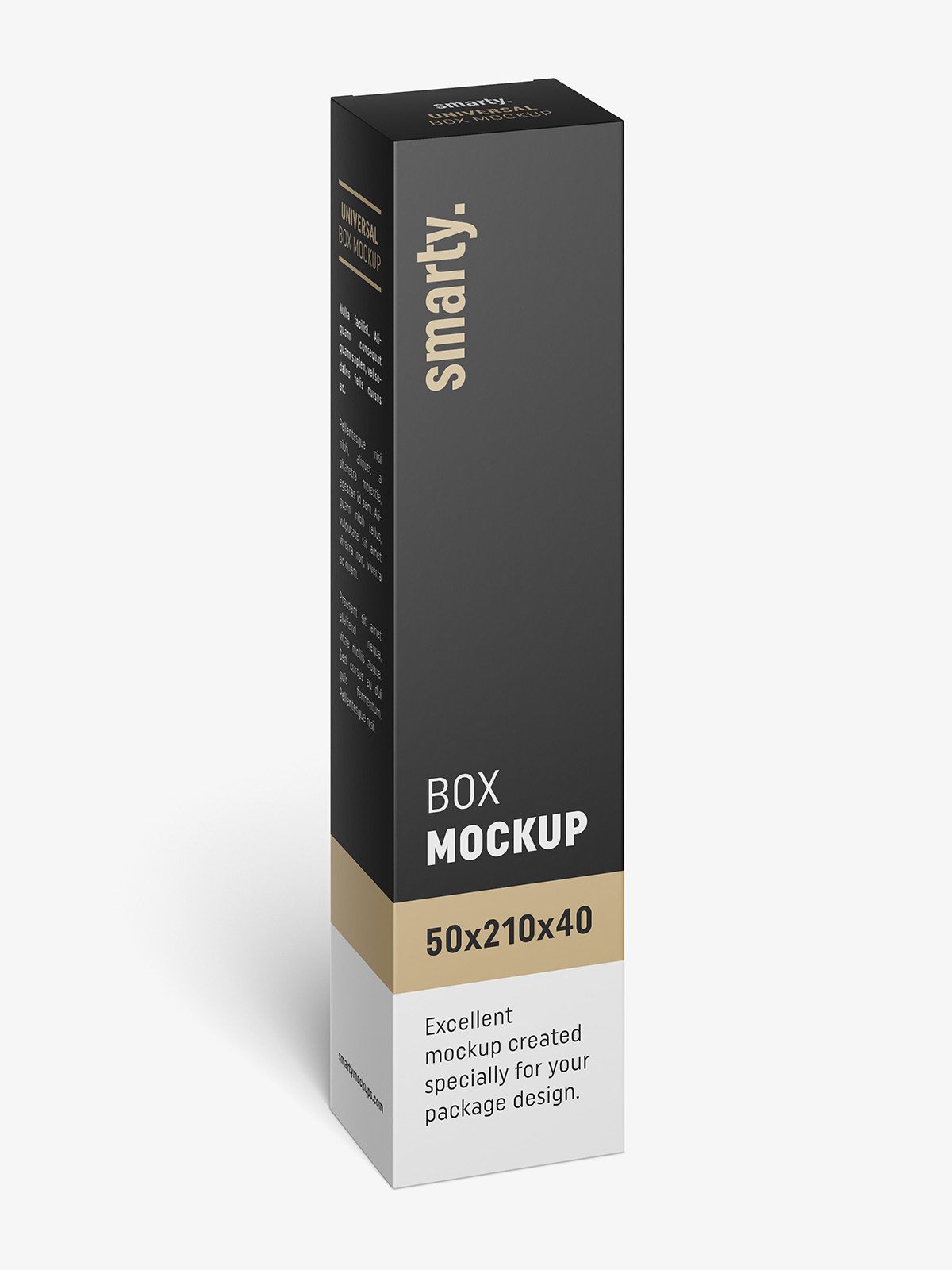Toothpaste box mockup / 50x210x40 Smarty Mockups