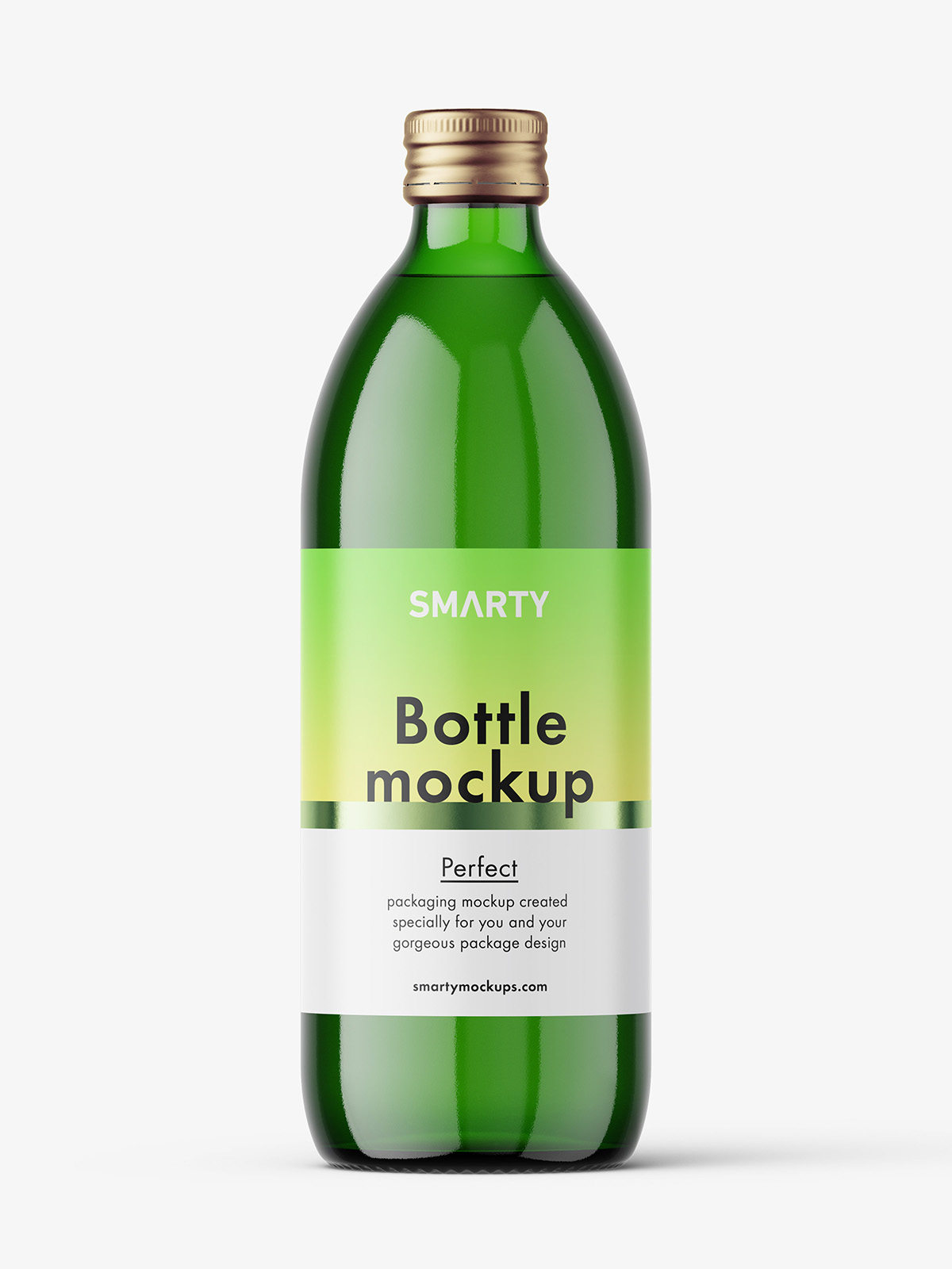 500 ml pharmacy bottle mockup / green Smarty Mockups