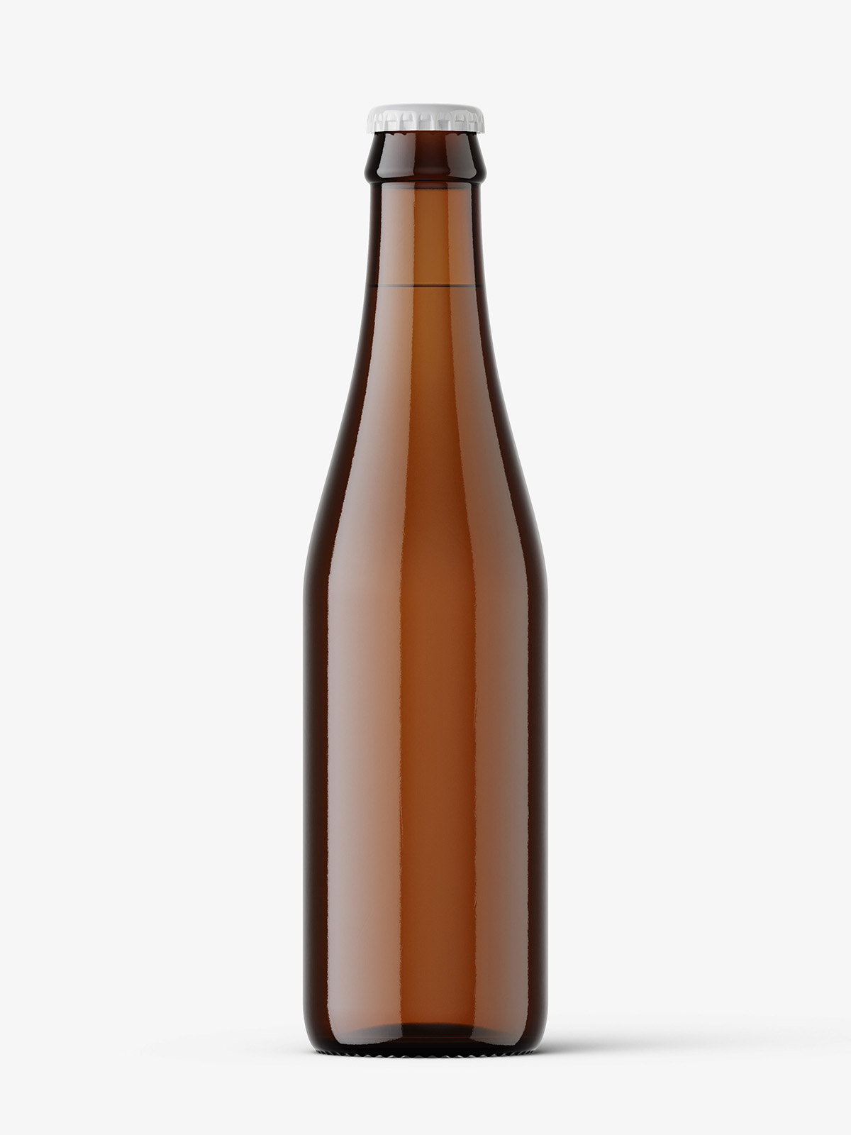 Amber beer bottle mockup Smarty Mockups