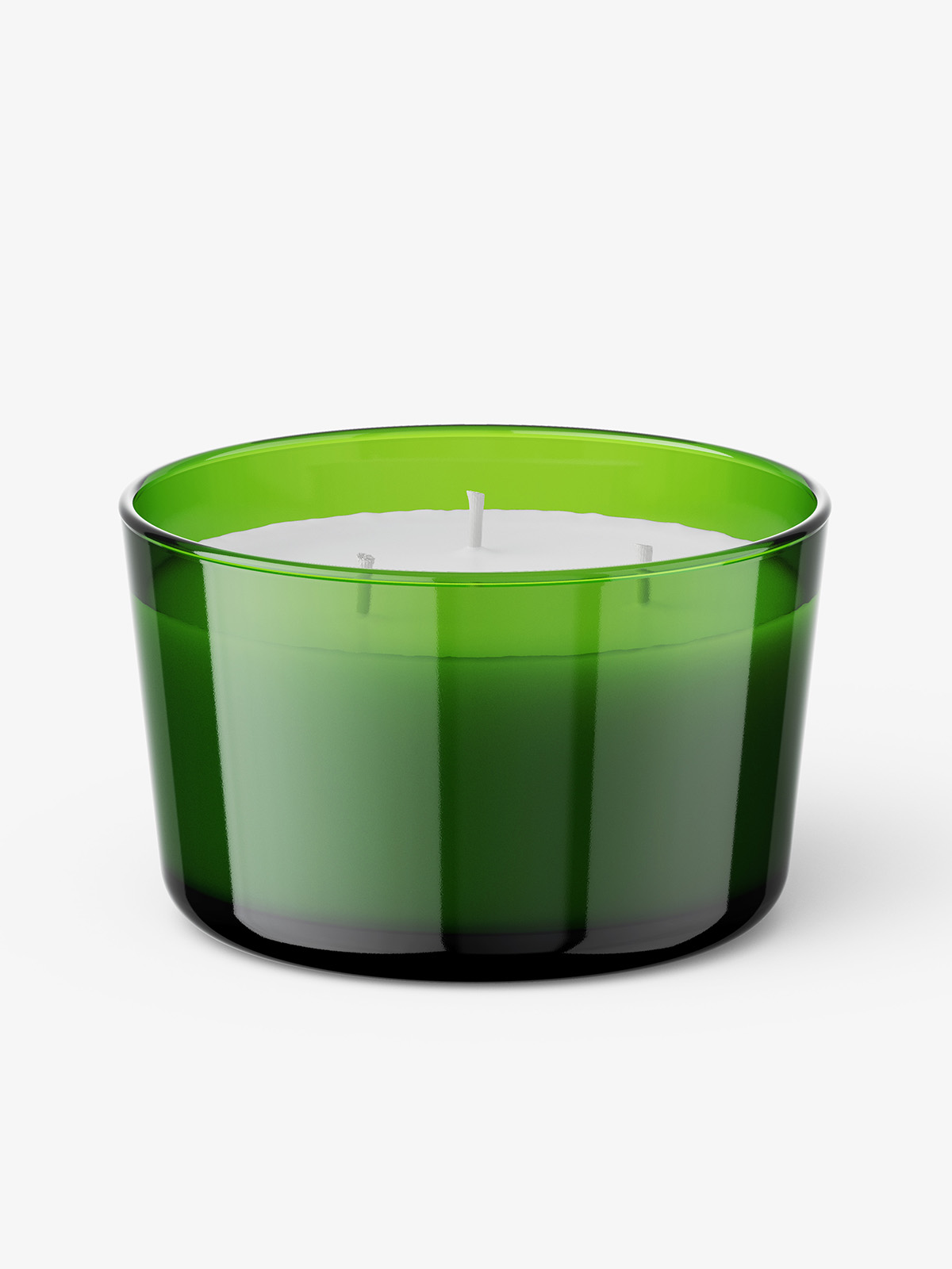 Glass candle mockup / green Smarty Mockups