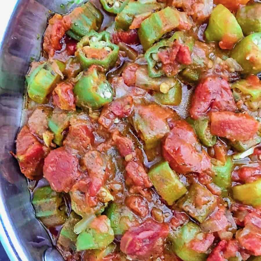 Smothered Okra and Tomatoes SmartyPantsKitchen