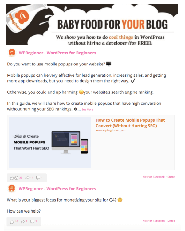 Facebook Feed on Your site 7 Examples You Can Steal