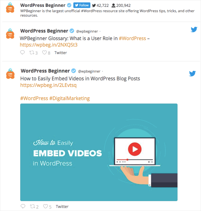 5 Ways to Integrate Twitter Feed into Your site (+ Screenshots)