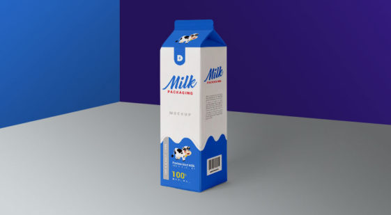 Milk Carton Box Packaging Mockup Smashmockup
