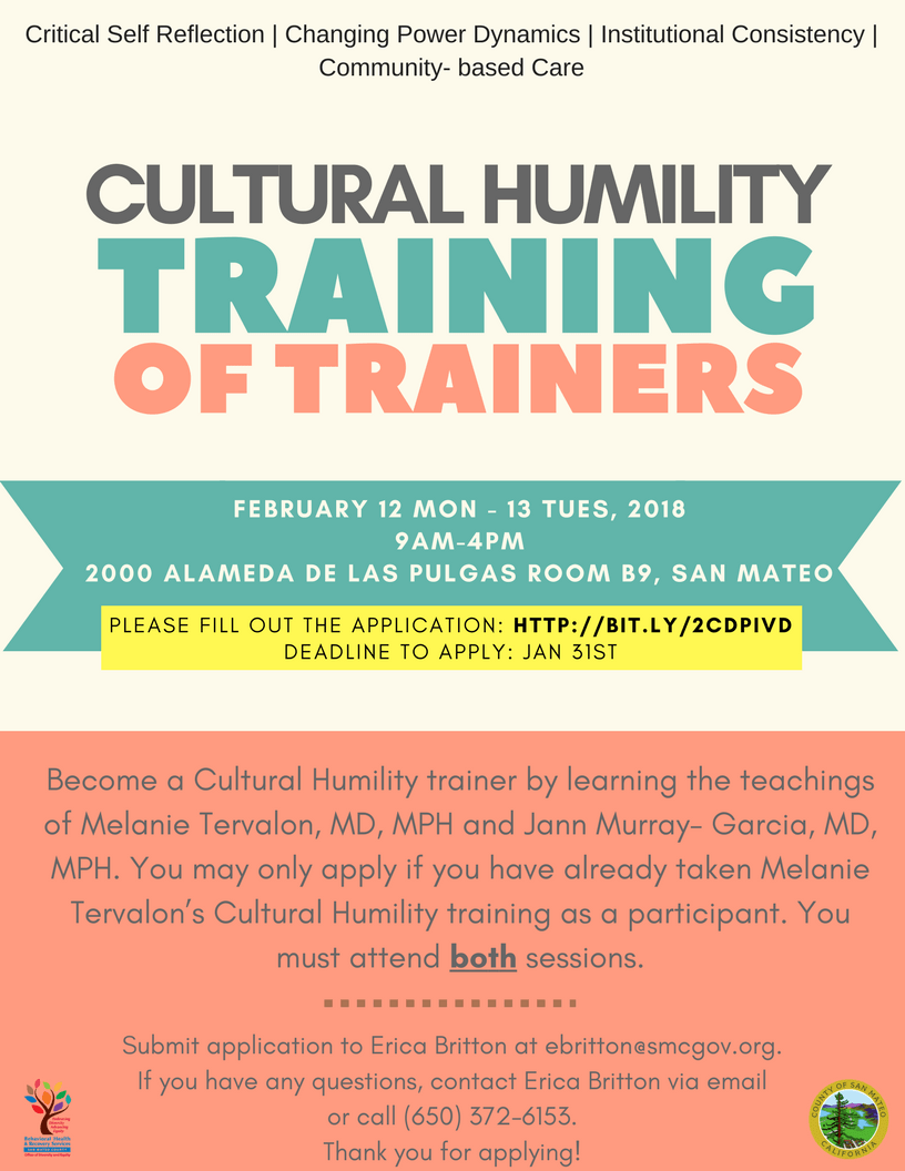 a Cultural Humility Trainer Through 2day Training! Behavioral