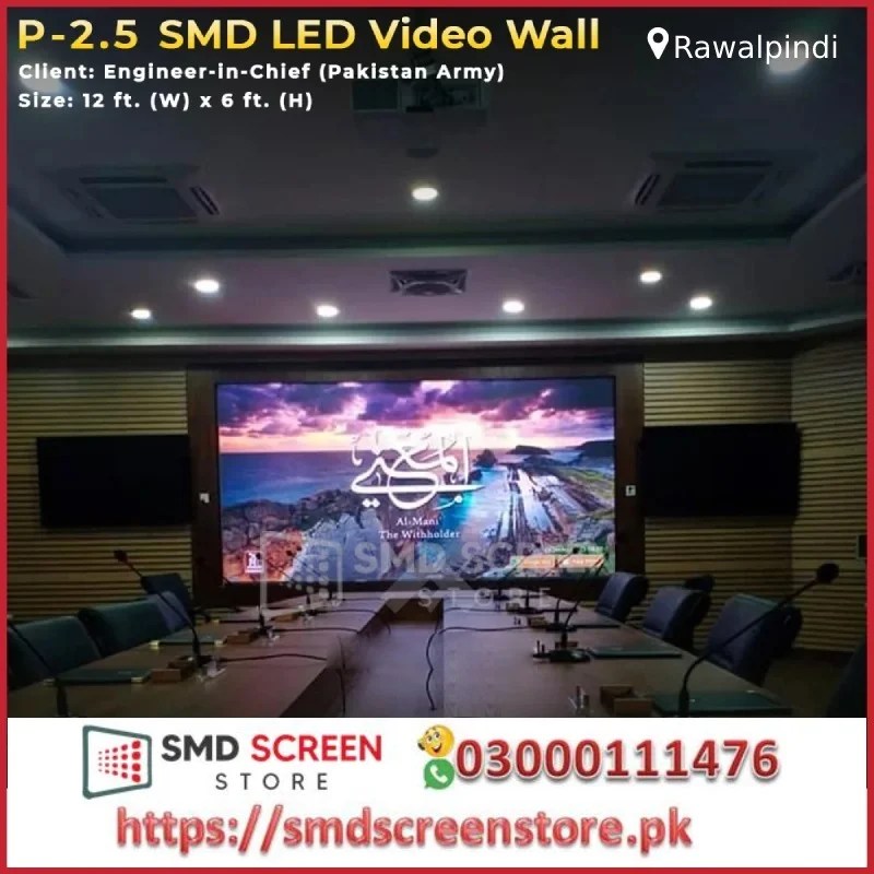 SMD LED Video Wall for EngineerInChief (Pakistan Army) Rawalpindi