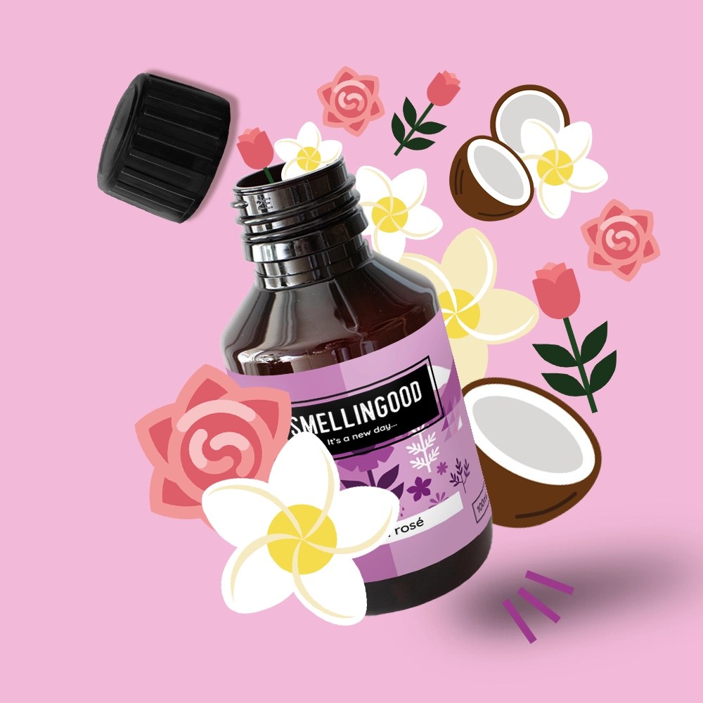 Concentré Monoï Rosé Bougies parfumées Smellingood