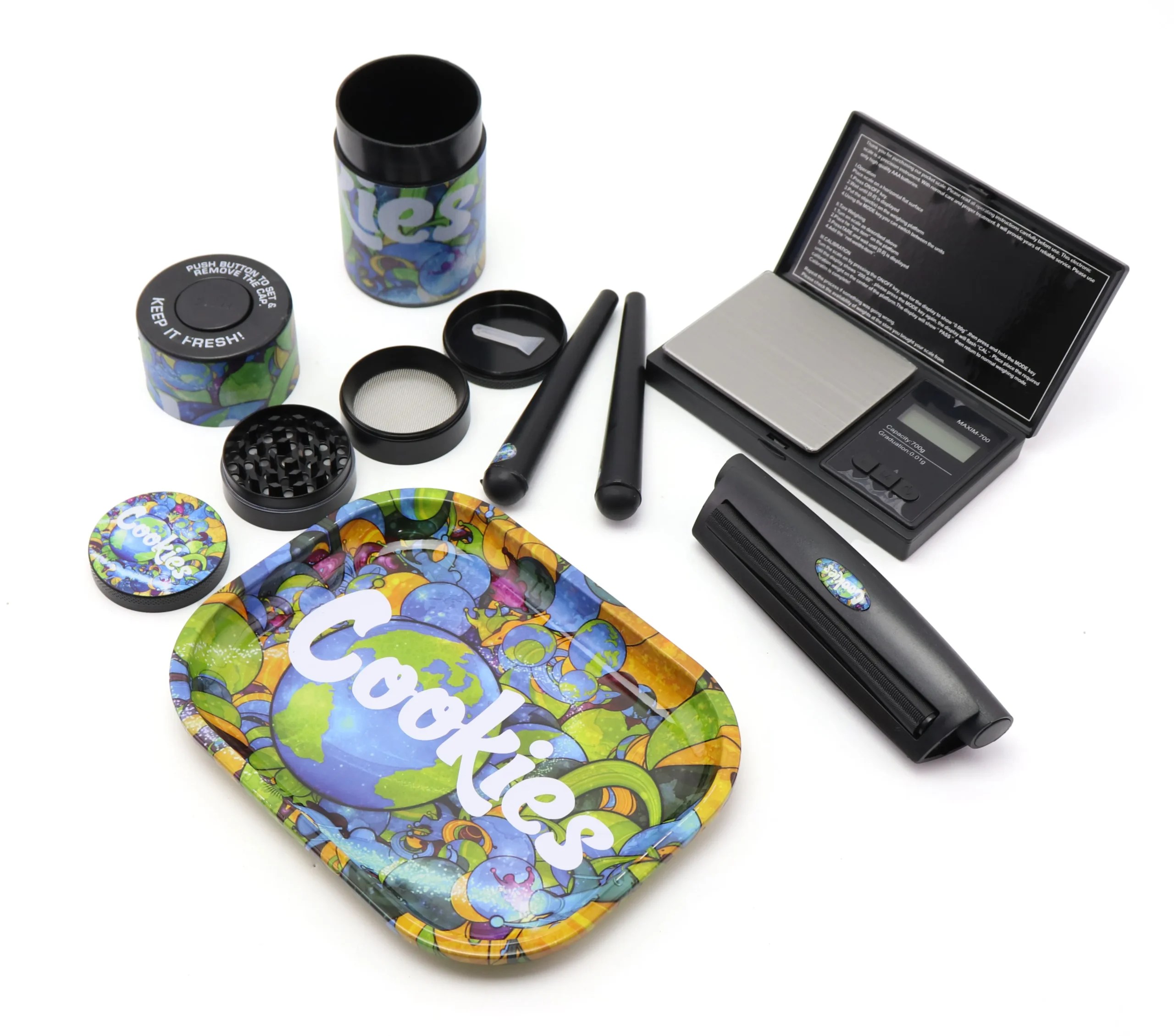 Cookies Rolling Tray Smoking Set Smell Proof Stuff