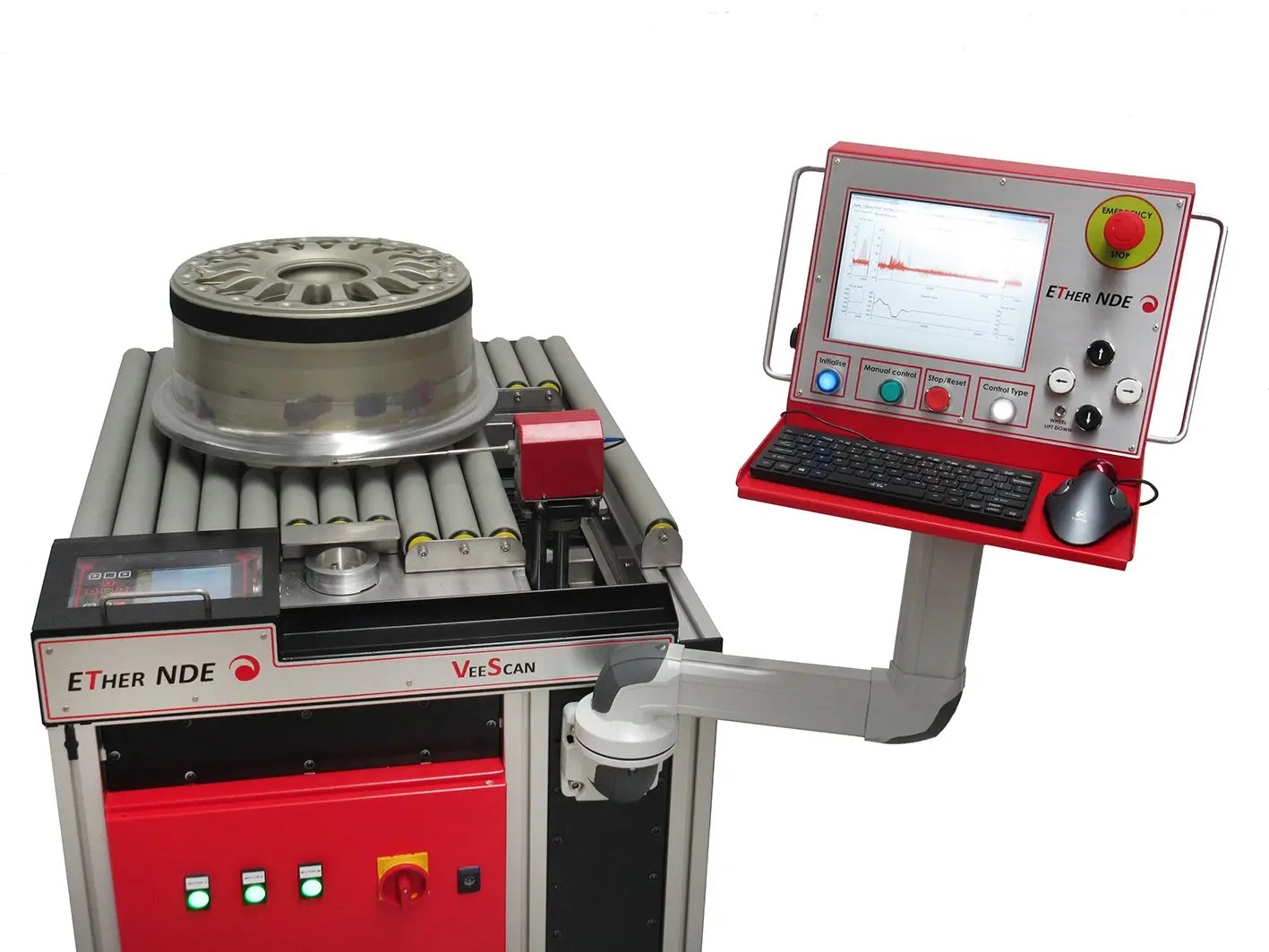 ETher VEESCAN Aircraft Wheel Eddy Current Scanner SMG NDT Ltd