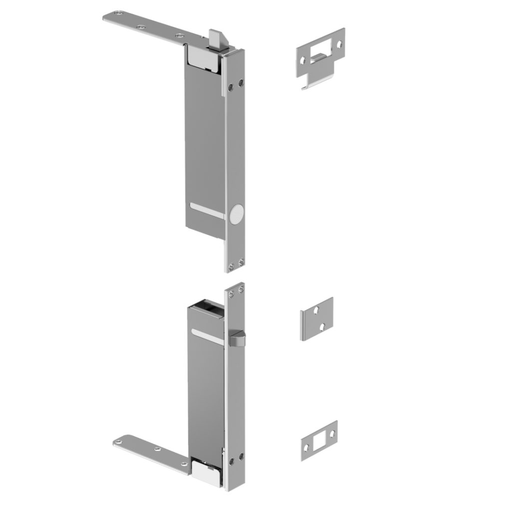 Combination Flush Bolts Wood Doors (F7905 + F7940) Standard Metal