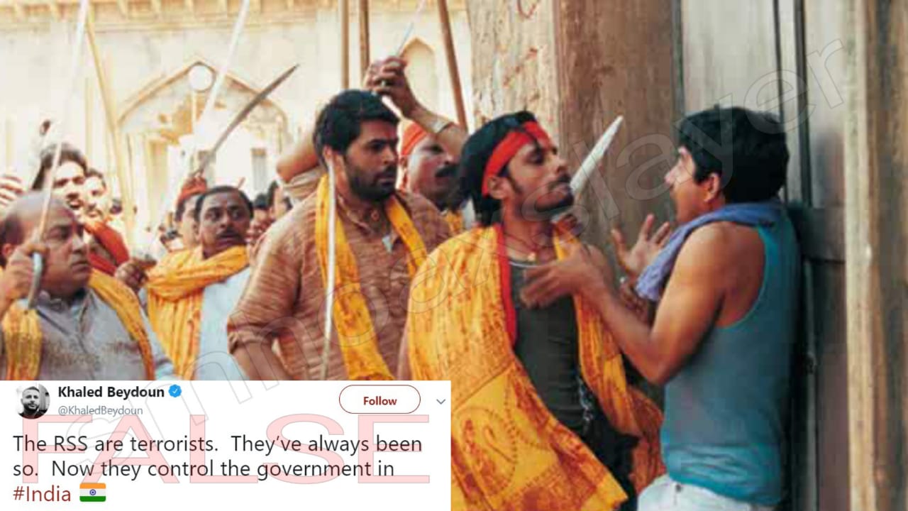 A Movie still from Parzania is viral with antiRSS caption. Swachh