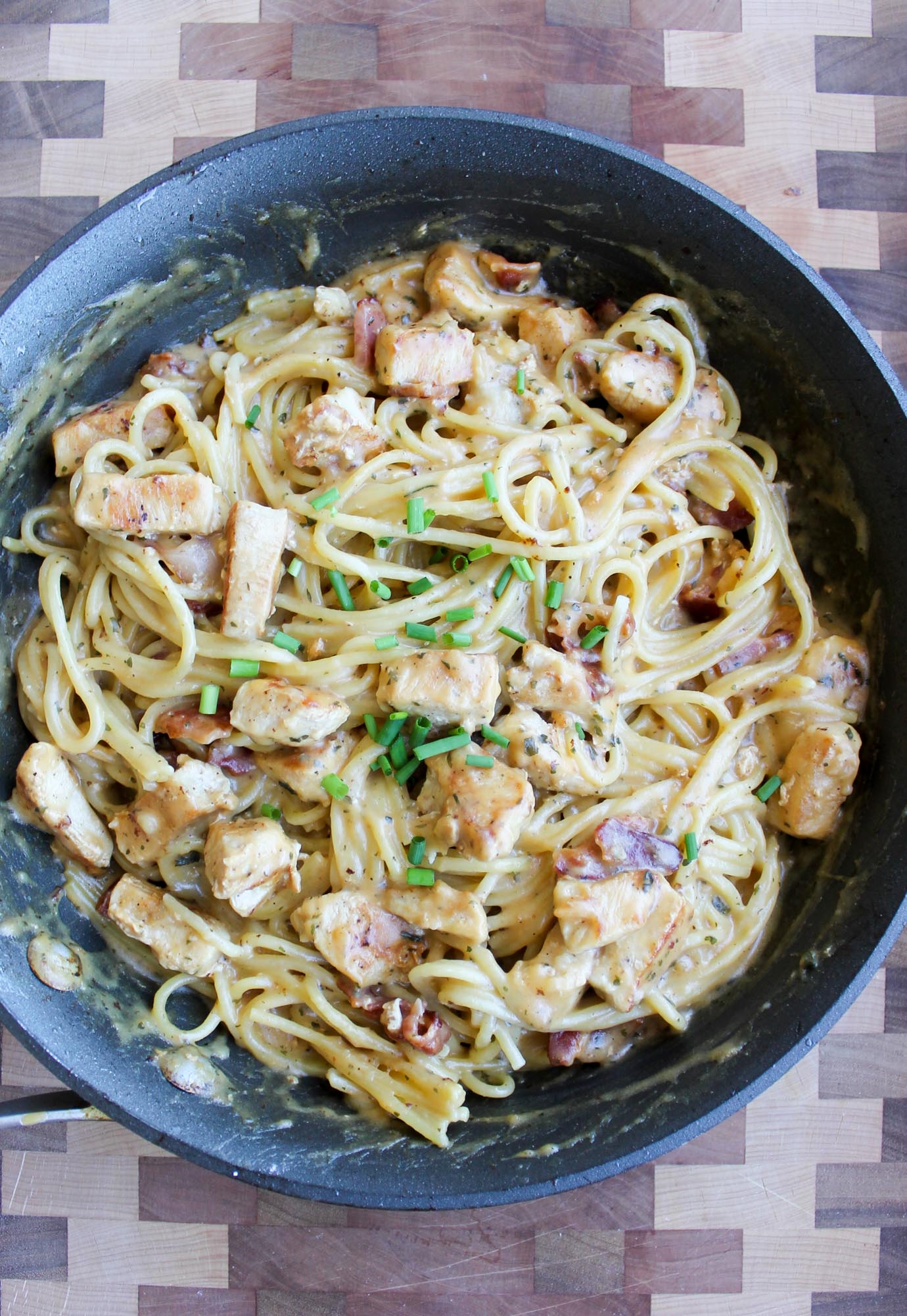 Chicken Bacon Ranch Spaghetti Smile Sandwich