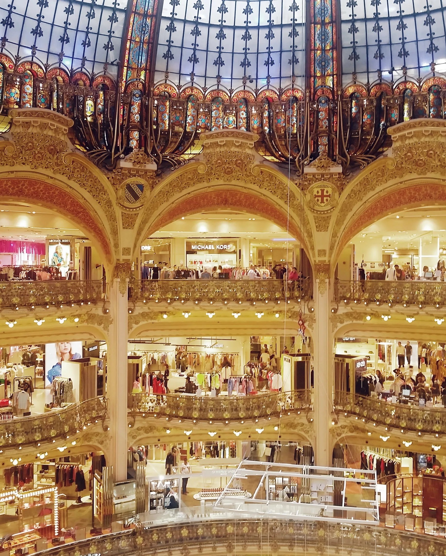 Inside Galeries Lafayette in Paris
