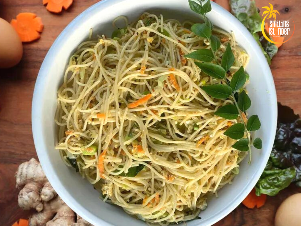 Sri Lankan Egg & Vege WokFried Noodles Smiling Islander