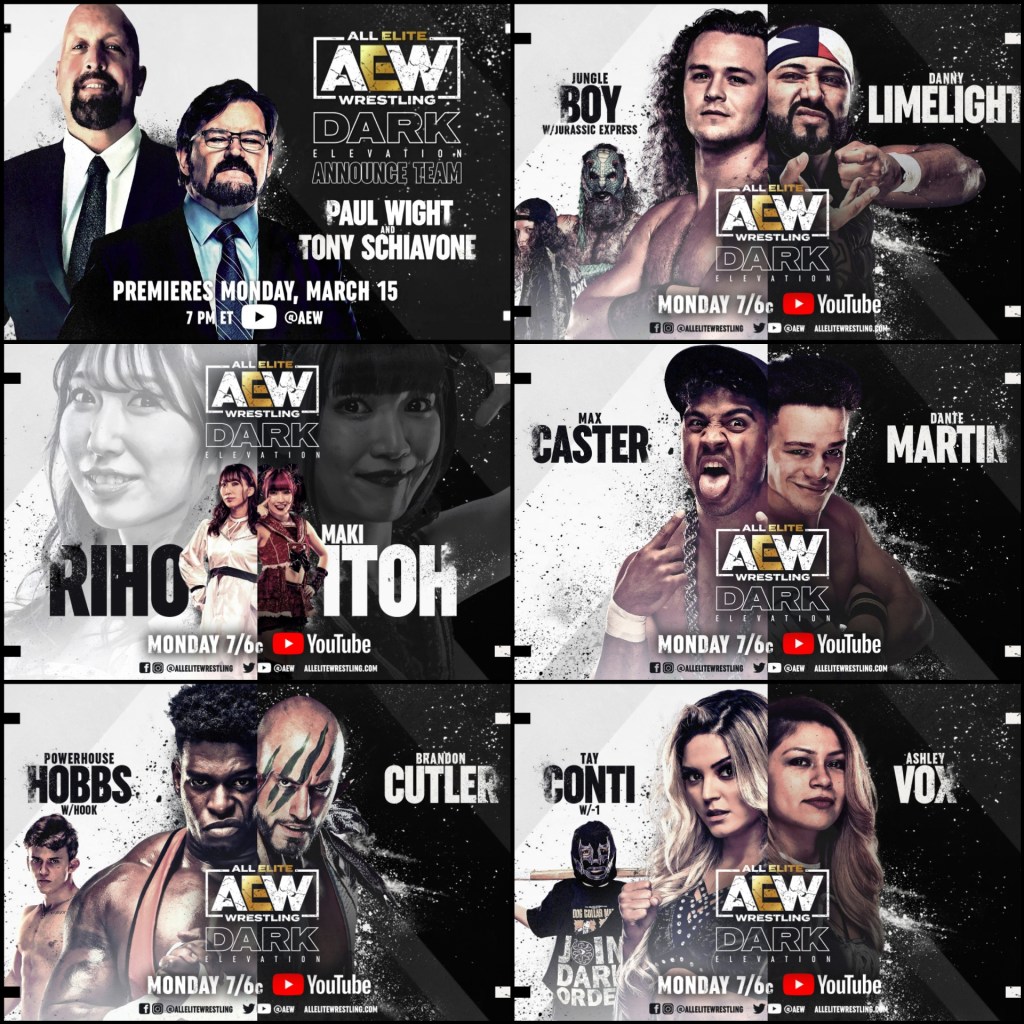 First Ever AEW Dark Elevation Card Announced Smirfitts Speech