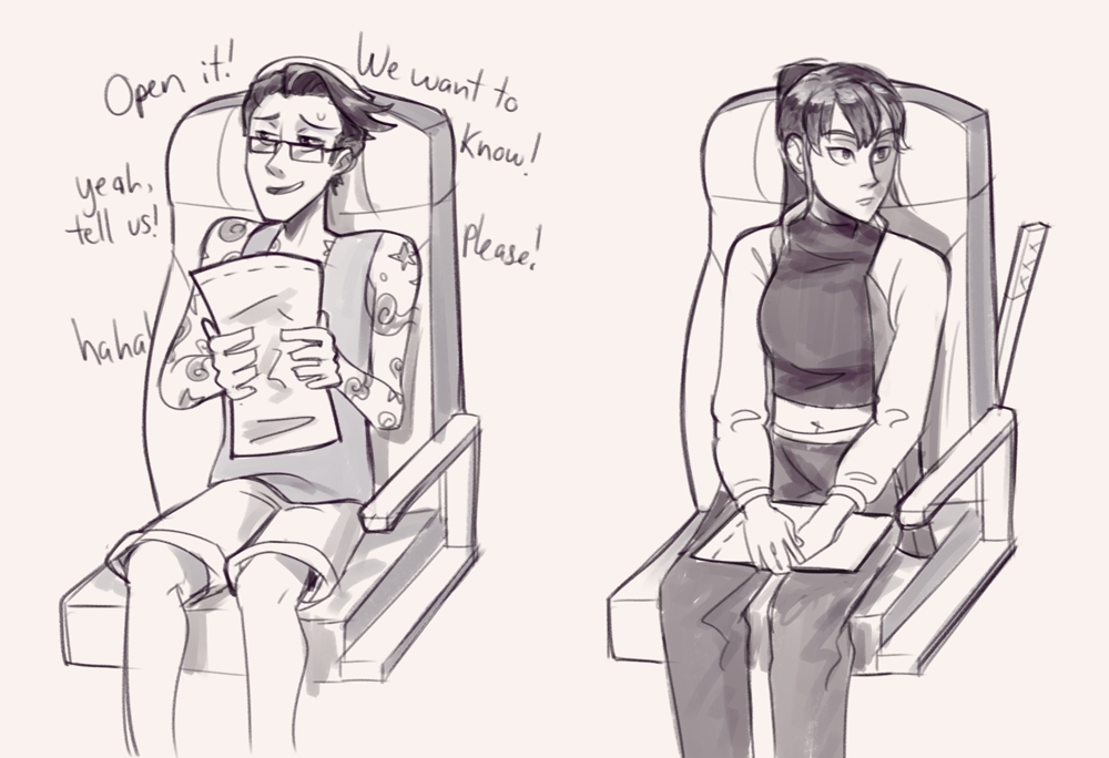 Drawing drill 42 Character interactions Smirking Raven