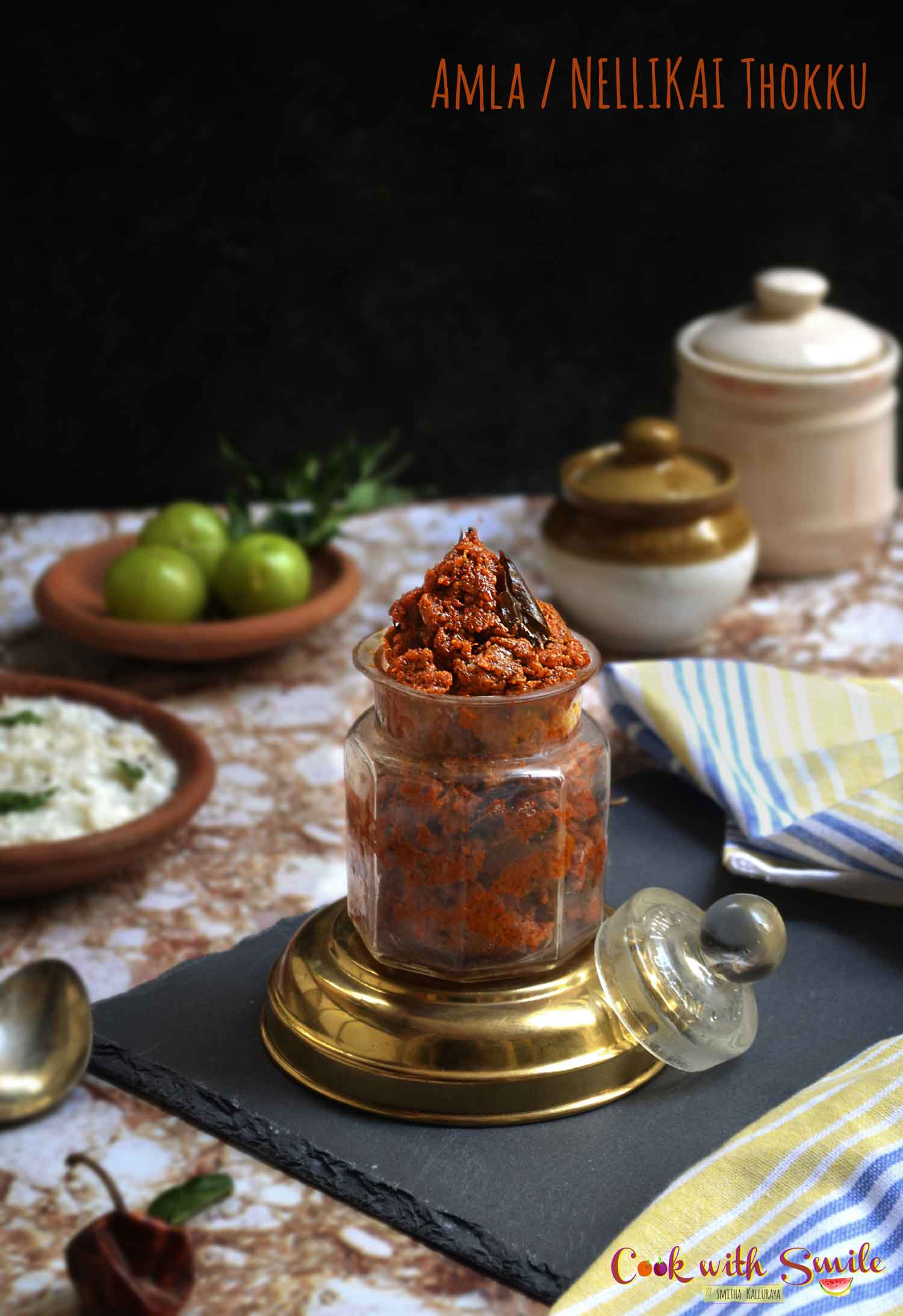 AMLA THOKKU / GOOSEBERRY THOKKU RECIPE / NELLIKAI THOKKU Cook with Smile
