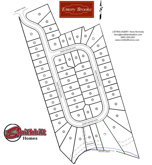 Emory Brooke Sales Map Smithbilt Homes
